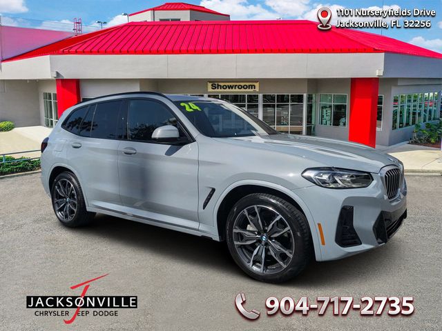 Gray Metallic 2024 BMW X3 SUV / Crossover Rear-Wheel Drive 8-Speed Automatic
