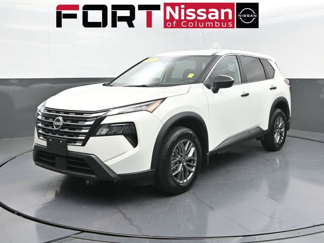 Glacier White 2024 Nissan Rogue S AWD SUV / Crossover All-Wheel Drive Continuously Variable Transmission