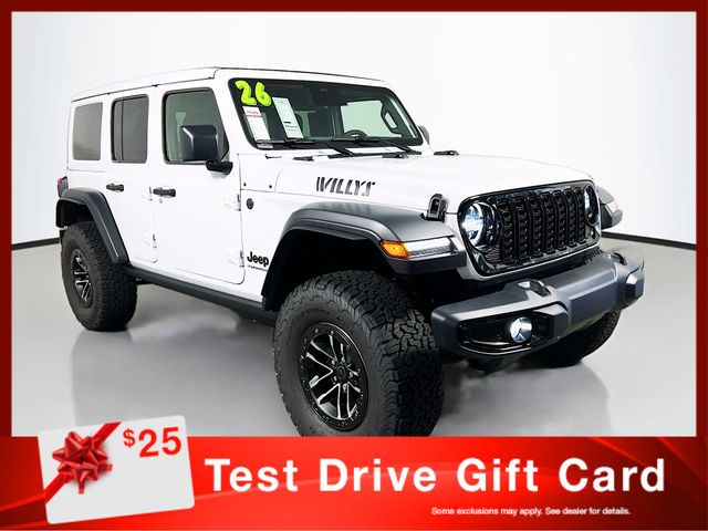Bright White Clearcoat 2026 Jeep Wrangler SUV / Crossover Four-Wheel Drive 8-Speed Automatic