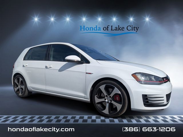Pure White 2017 Volkswagen Golf GTI 2.0T SE 4-Door FWD Hatchback Front-Wheel Drive 6-Speed Dual Clutch