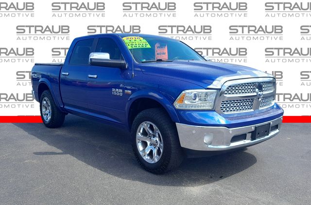 Blue Streak Pearlcoat 2016 RAM 1500 Laramie Crew Cab 4WD Pickup Truck Four-Wheel Drive 8-Speed Automatic