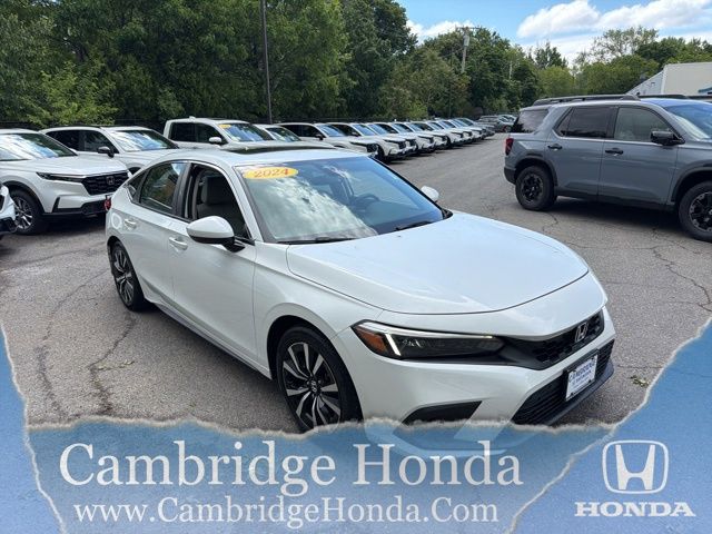 Platinum White Pearl 2024 Honda Civic Hatchback Hatchback Front-Wheel Drive Continuously Variable Transmission
