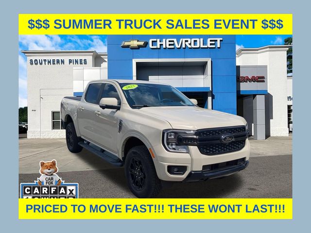 Desert Sand 2025 Ford Ranger Lariat SuperCrew 4WD Pickup Truck Four-Wheel Drive Automatic