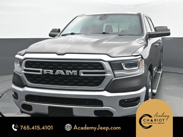 Gray (Granite Crystal Metallic Clearcoat) 2022 RAM 1500 Big Horn Crew Cab 4WD Pickup Truck Four-Wheel Drive 8-Speed Automatic