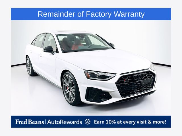 Glacier White Metallic 2024 Audi S4 3.0T quattro Premium Plus AWD Sedan All-Wheel Drive 8-Speed Automatic