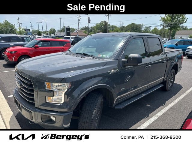 Gray 2016 Ford F-150 XLT SuperCrew 4WD Pickup Truck Four-Wheel Drive 6-Speed Automatic
