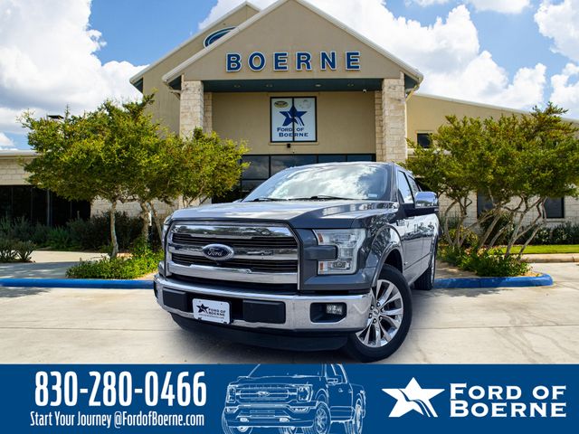 Gray (Magnetic Metallic) 2015 Ford F-150 Lariat SuperCrew Pickup Truck 4X2 6-Speed Automatic