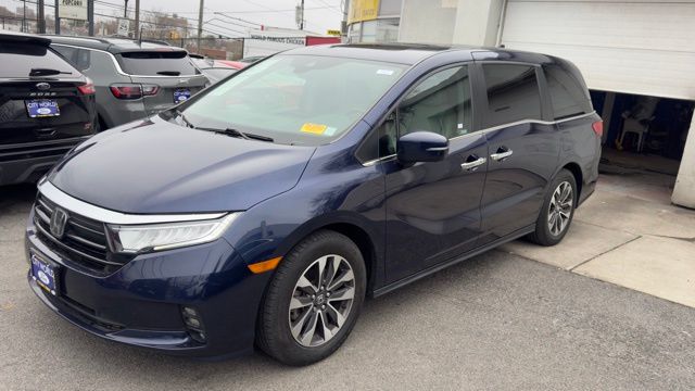 Blue 2022 Honda Odyssey EX-L FWD Minivan Front-Wheel Drive Automatic