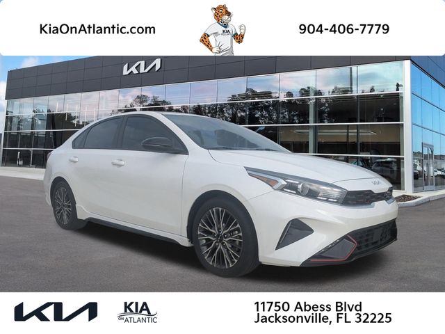 Snow White Pearl 2023 Kia Forte GT-Line FWD Sedan Front-Wheel Drive Continuously Variable Transmission