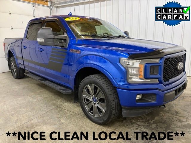 Lightning Blue 2018 Ford F-150 Pickup Truck Four-Wheel Drive Automatic