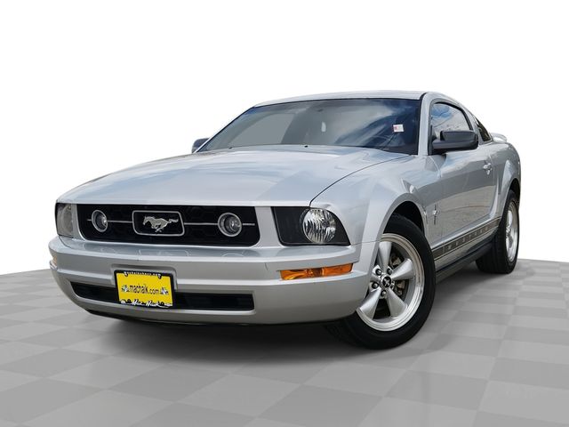 Silver 2007 Ford Mustang V6 Premium RWD Coupe Rear-Wheel Drive 5-Speed Automatic