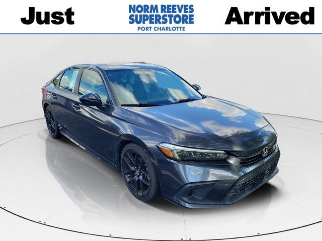 Gray 2022 Honda Civic Sedan Front-Wheel Drive Continuously Variable Transmission