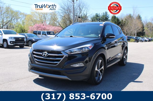 Ash Black 2016 Hyundai Tucson 1.6T Sport FWD with Beige Seats SUV / Crossover Front-Wheel Drive 7-Speed Automatic