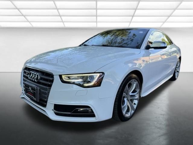 Ibis White/Brown Roof 2015 Audi S5 Coupe All-Wheel Drive 7-Speed Automatic