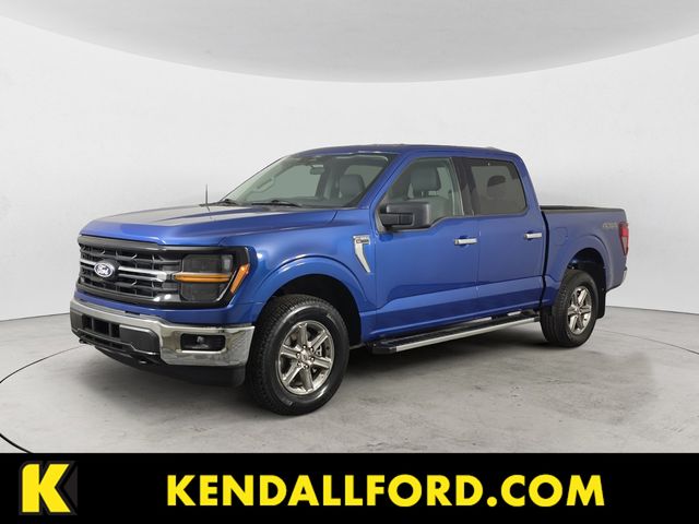 Blue 2025 Ford F-150 XLT SuperCrew 4WD Pickup Truck Four-Wheel Drive Automatic