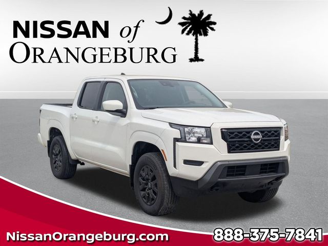 Glacier White 2023 Nissan Frontier SV Crew Cab 4WD Pickup Truck Four-Wheel Drive 9-Speed Automatic
