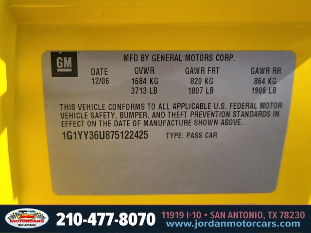 Used Car 2007 Chevrolet Corvette  Base For Sale Under $25,000 In San Antonio, Texas