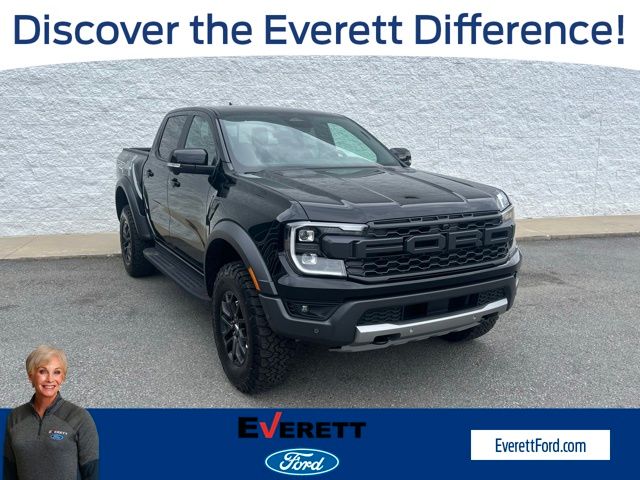 Shadow Black 2024 Ford Ranger Raptor SuperCrew 4WD Pickup Truck Four-Wheel Drive Automatic