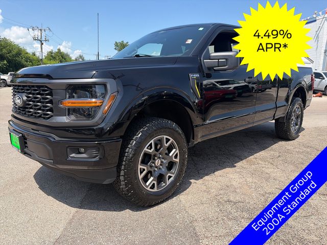 Black 2024 Ford F-150 Pickup Truck Four-Wheel Drive Automatic