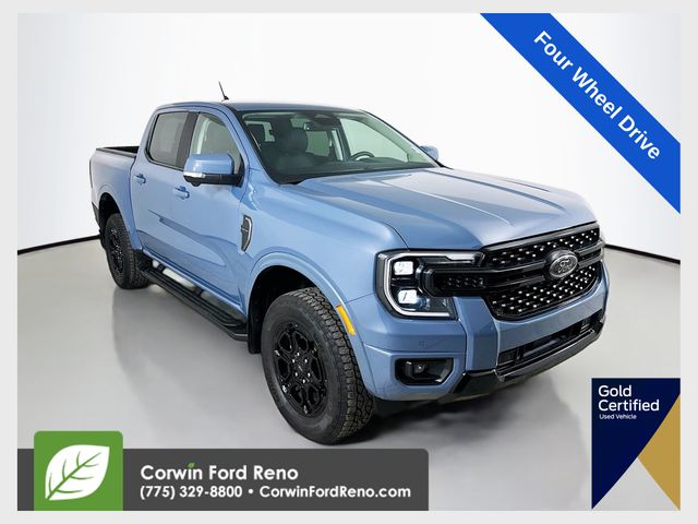 Blue (Azure Gray Metallic) 2025 Ford Ranger Pickup Truck Four-Wheel Drive Automatic