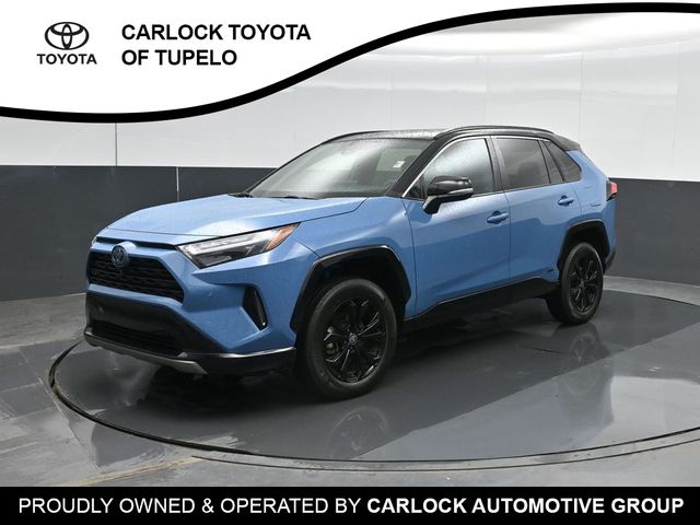 Cavalry Blue/Midnight Black Metallic 2023 Toyota RAV4 Hybrid SUV / Crossover All-Wheel Drive Continuously Variable Transmission
