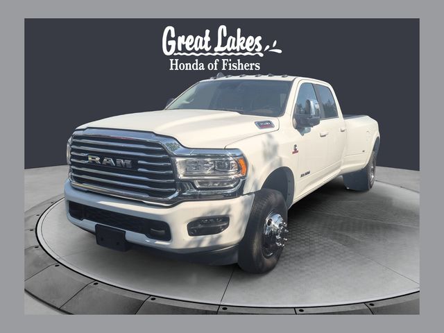 Bright White Clearcoat 2024 RAM 3500 Limited Longhorn Crew Cab LB DRW 4WD Pickup Truck Four-Wheel Drive 6-Speed Automatic