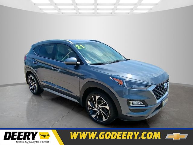 Gray (Magnetic Force) 2021 Hyundai Tucson SUV / Crossover All-Wheel Drive 6-Speed Automatic