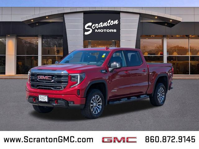 Volcanic Red 2023 GMC Sierra 1500 AT4 Crew Cab 4WD Pickup Truck Four-Wheel Drive Automatic