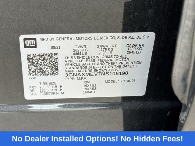 2022 Chevrolet Equinox RS Gray at DeMontrond Ford