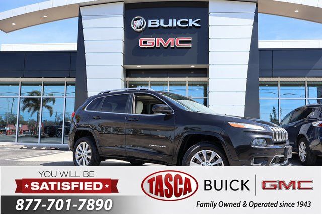 Brilliant Black Crystal Pearlcoat 2016 Jeep Cherokee Overland 4WD SUV / Crossover Four-Wheel Drive 9-Speed Automatic