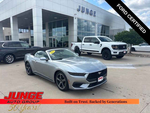 Iconic Silver Metallic 2025 Ford Mustang Convertible Rear-Wheel Drive Automatic