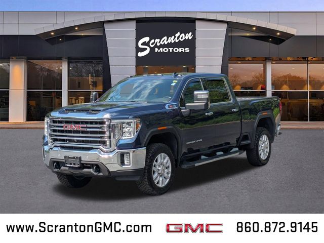 Pacific Blue Metallic 2023 GMC Sierra 2500HD SLT Crew Cab 4WD Pickup Truck Four-Wheel Drive 6-Speed Automatic
