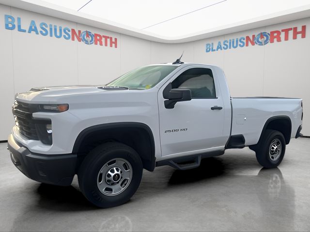 Summit White 2024 Chevrolet Silverado 2500HD Work Truck Regular Cab LB 4WD Pickup Truck Four-Wheel Drive Automatic