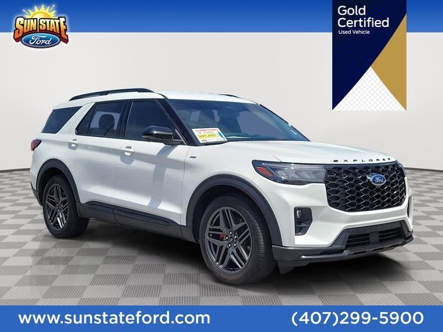 White Metallic 2025 Ford Explorer SUV / Crossover Rear-Wheel Drive Automatic