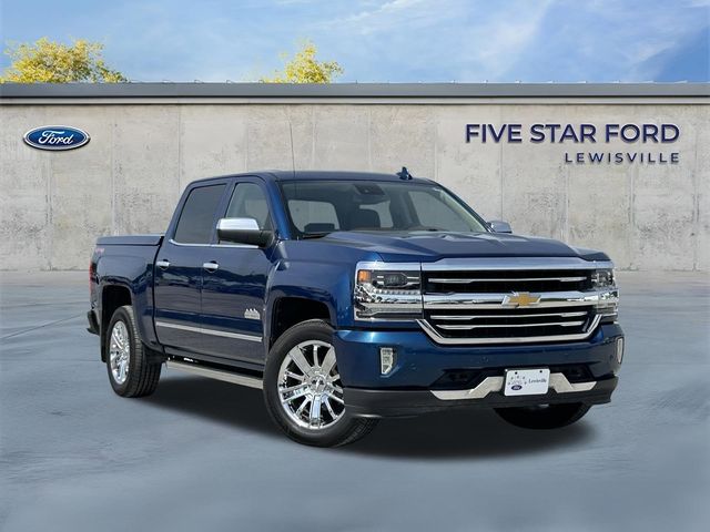 Deep Ocean Blue Metallic 2017 Chevrolet Silverado 1500 High Country Crew Cab 4WD Pickup Truck Four-Wheel Drive 8-Speed Automatic Overdrive