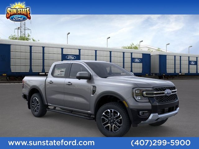 Gray Metallic 2026 Ford Ranger Lariat SuperCrew 4WD Pickup Truck Four-Wheel Drive Automatic