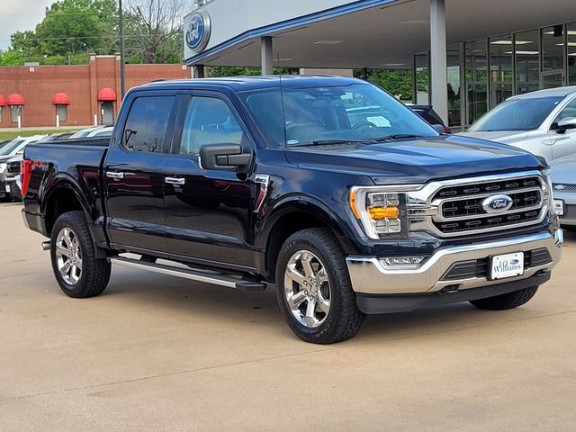 Antimatter Blue Metallic 2022 Ford F-150 XLT SuperCrew 4WD Pickup Truck Four-Wheel Drive Automatic