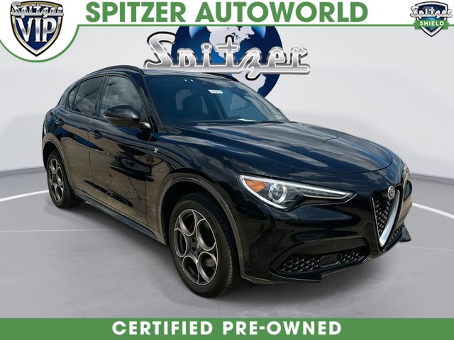 Vulcano Black Metallic 2023 Alfa Romeo Stelvio SUV / Crossover All-Wheel Drive 8-Speed Automatic