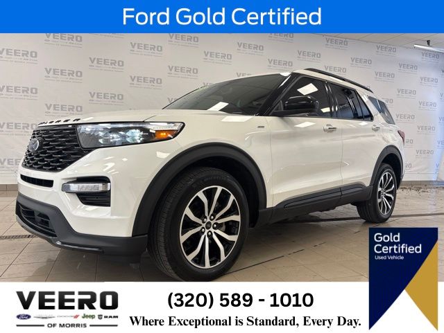 White Metallic 2023 Ford Explorer SUV / Crossover All-Wheel Drive Automatic