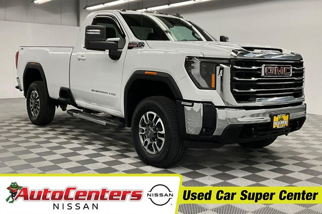 Summit White 2024 GMC Sierra 3500HD SLE Regular Cab LB 4WD Pickup Truck Four-Wheel Drive 10-Speed Automatic