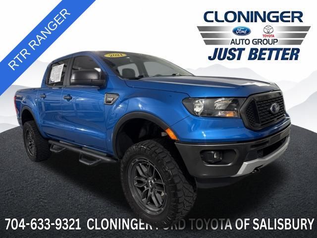 Blue Metallic 2021 Ford Ranger Pickup Truck Four-Wheel Drive Automatic