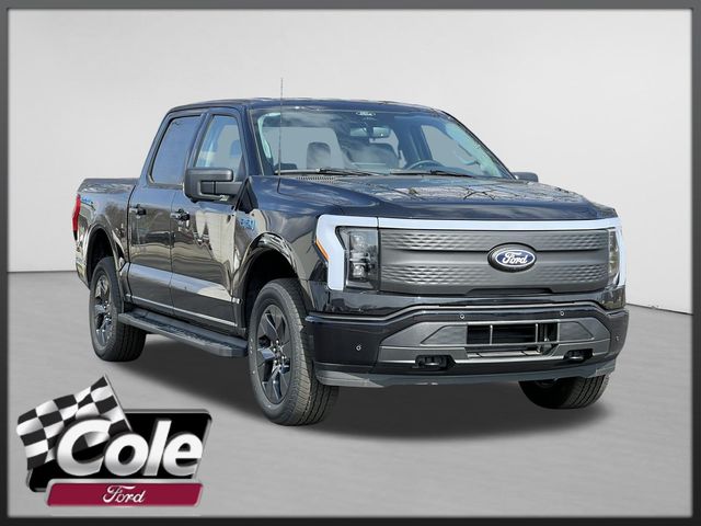 Agate Black Metallic 2025 Ford F-150 Lightning Flash SuperCrew AWD Pickup Truck All-Wheel Drive Automatic