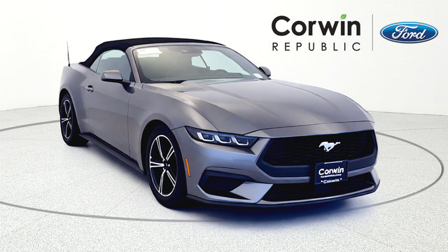 Gray Metallic 2025 Ford Mustang EcoBoost Premium Convertible RWD Convertible Rear-Wheel Drive Automatic