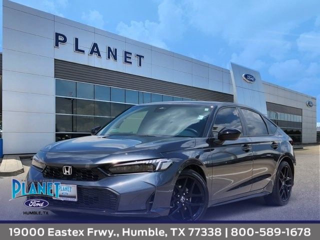 Gray 2025 Honda Civic Hatchback Hatchback Front-Wheel Drive Continuously Variable Transmission