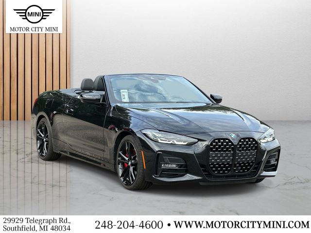 Black Sapphire Metallic 2024 BMW 4 Series Convertible All-Wheel Drive 8-Speed Automatic