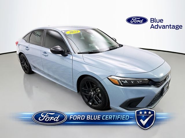 Morning Mist Metallic 2022 Honda Civic Sport FWD Sedan Front-Wheel Drive Continuously Variable Transmission