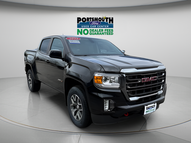 Onyx Black 2022 GMC Canyon AT4 Crew Cab 4WD with Leather Pickup Truck Four-Wheel Drive 8-Speed Automatic