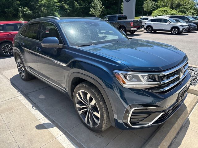 2023 Volkswagen Atlas Cross Sport 3.6L V6 SEL Premium R-Line Blue at Sutliff Volkswagen