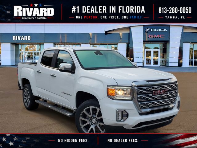 Summit White 2021 GMC Canyon Denali Crew Cab RWD Pickup Truck 4X2 8-Speed Automatic