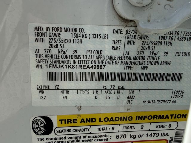 2024 Ford Expedition Max Limited White at Wharton Ford